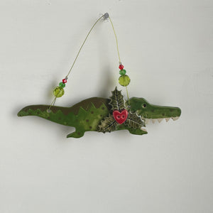 Festive Crocodile Decoration