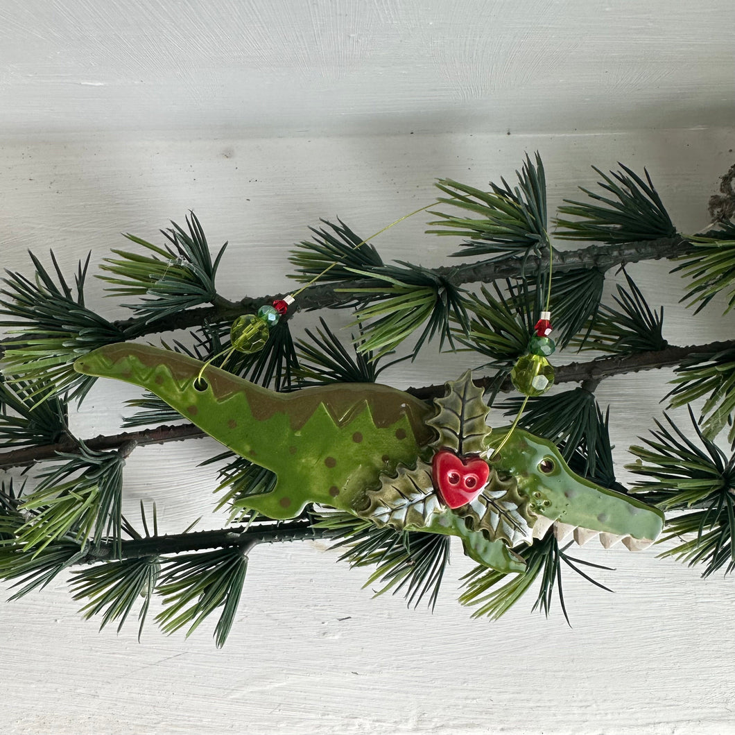 Festive Crocodile Decoration