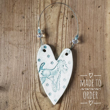 Load image into Gallery viewer, Fox Terrier Heart Decoration - Made to Order
