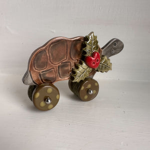 Festive Tortoise on wheels