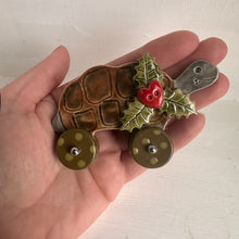 Load image into Gallery viewer, Festive Tortoise on wheels
