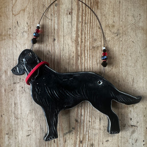 Black Flat Coat Retriever decoration