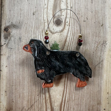 Load image into Gallery viewer, Festive Black &amp; Tan King Charles
