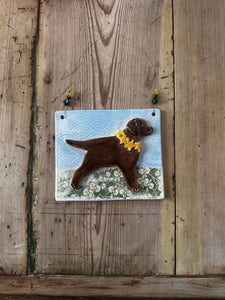 Chocolate Labrador Ceramic Picture - Made to Order