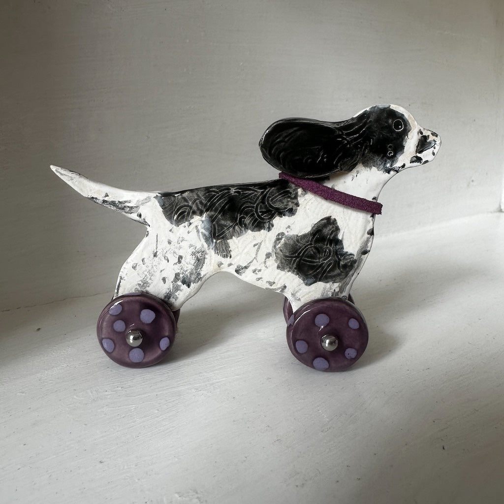 Spaniel in the wind -  Black & White