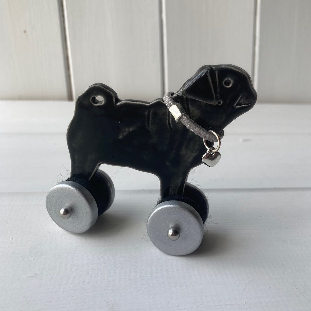 Black store pug ornament